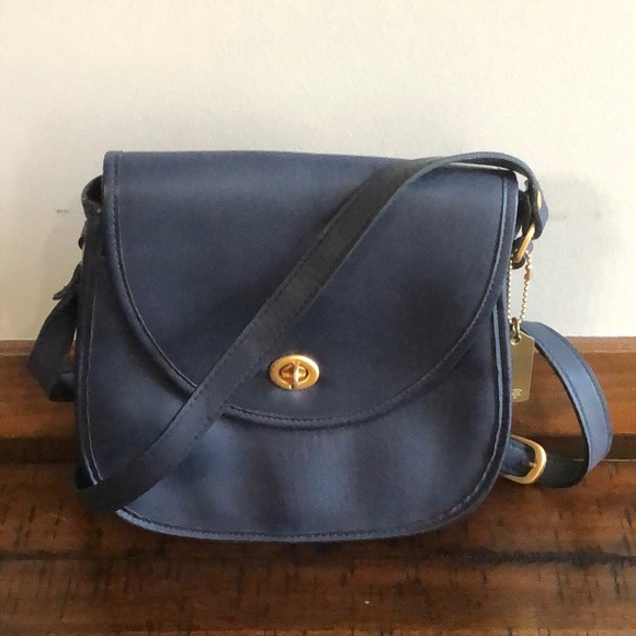 Coach Vintage Navy Blue Crossbody Bag - Picture 1 of 9